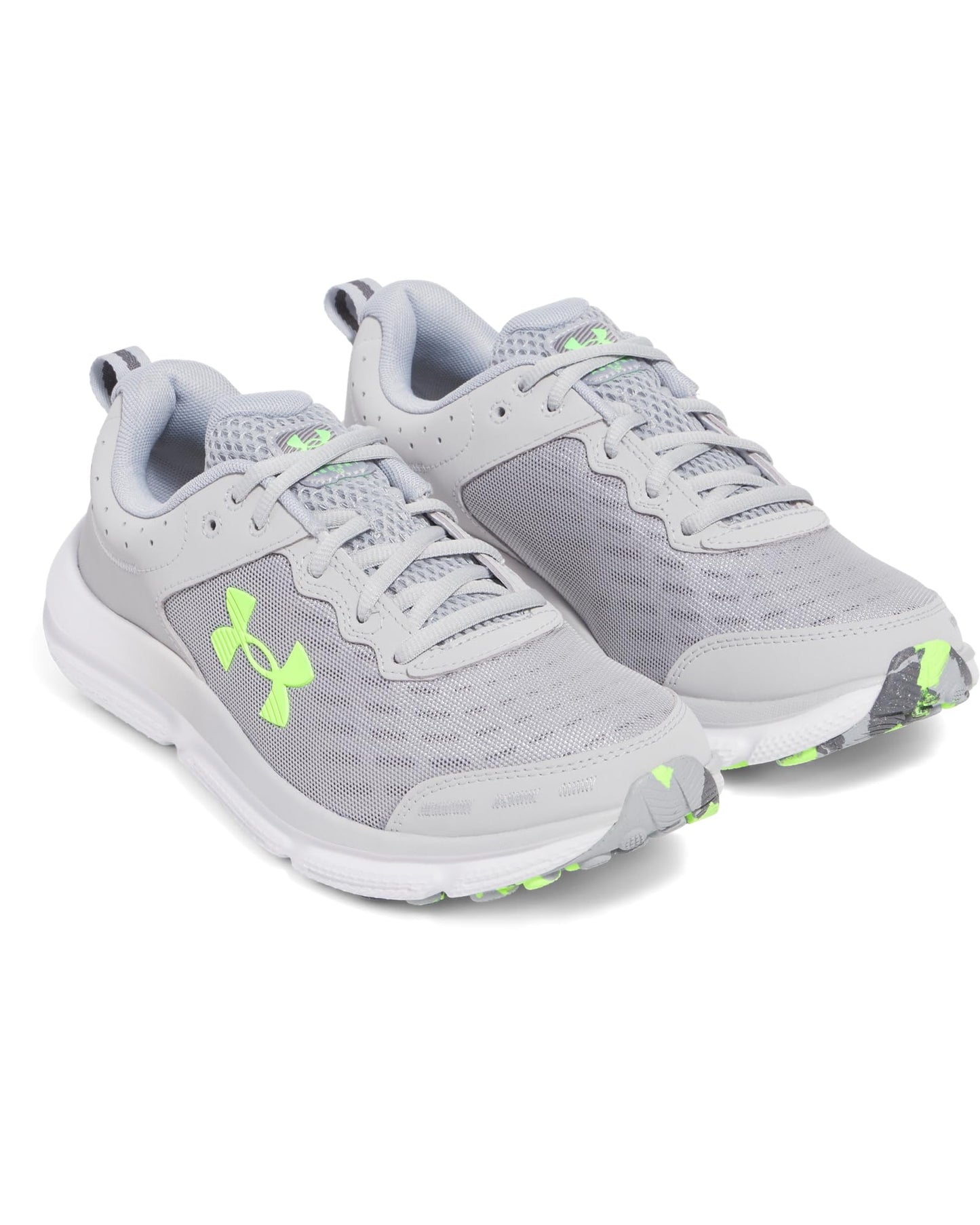 Under Armour Men's Charged Assert 10DISC, (011) Mod Gray/Mod Gray/Hyper Green, 8, US
