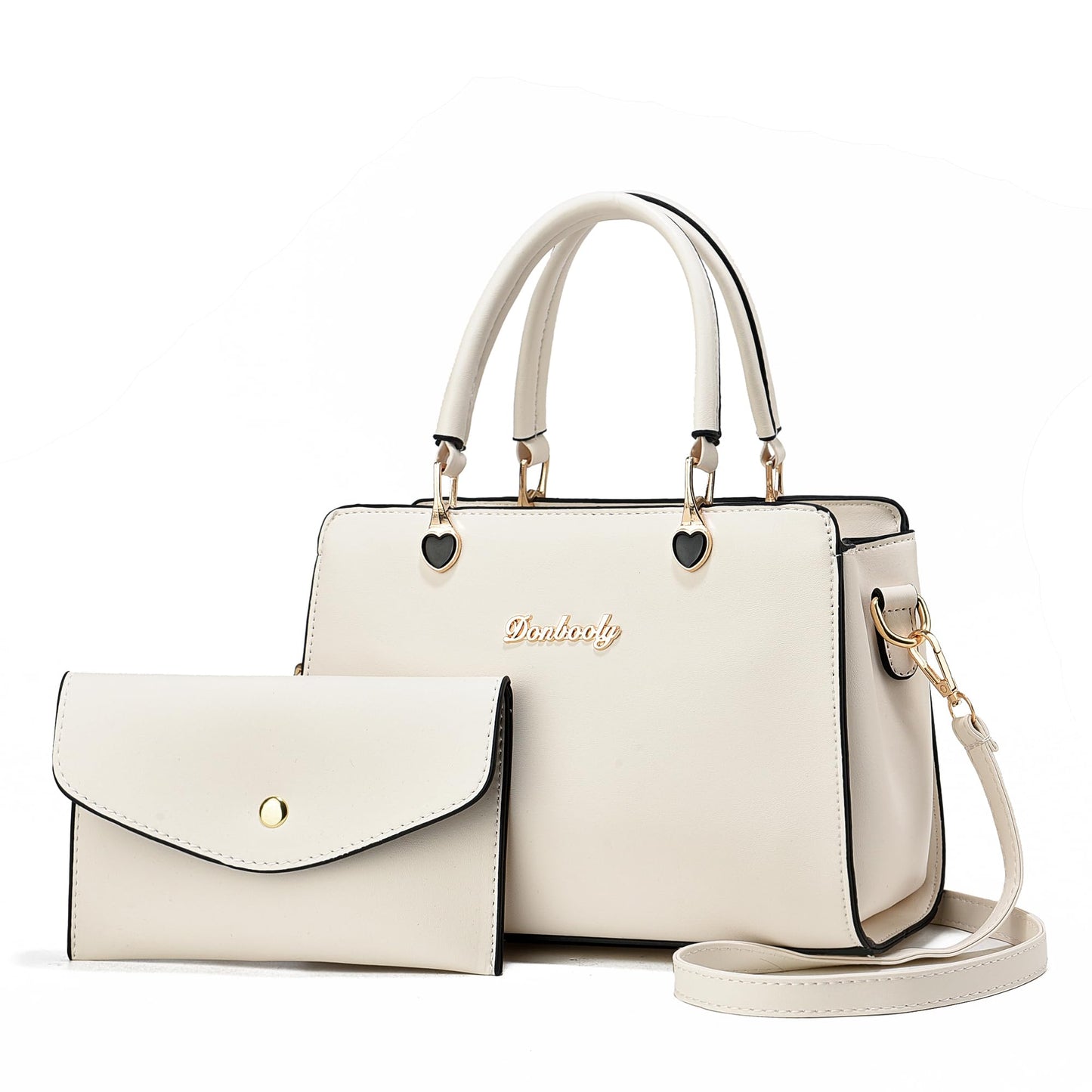 Xiaoyu Fashion Purses and Handbags for Women Elegant Crossbody bag Ladies Top Handle Satchel Shoulder Bags 2-Piece Set Small Totes (White2)