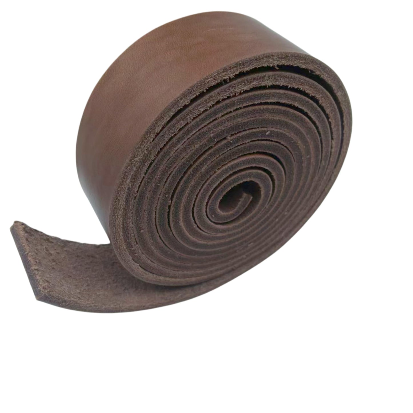 Premium Leather Strap, Brown Genuine Leather Strips, Heavy-Duty Leather Strip 4-5 Millimeters Thick (10-12.5 Ounces), Full Grain Leather Strips for Crafts (Brown 0.79"× 80")