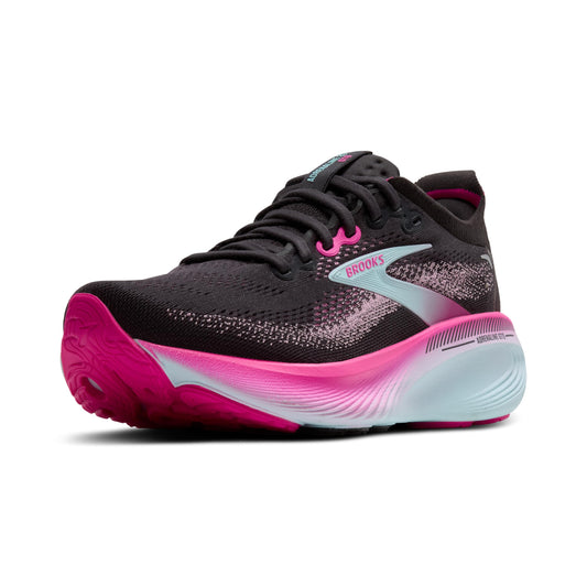 Brooks Women’s Adrenaline GTS 25 Supportive Running & Walking Shoe - Black/Cyber Pink/Iced Aqua - 8 Medium