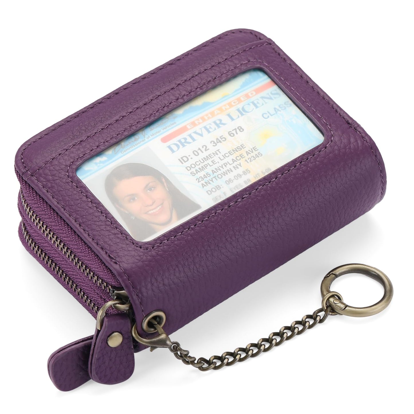 GOIACII Small Genuine Leather Wallet for Women, RFID Blocking Credit Card Holder Wallet