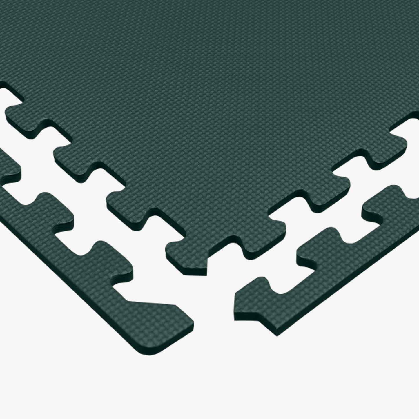 We Sell Mats 3/8 Inch Thick Multipurpose Exercise Floor Mat with EVA Foam, Interlocking Tiles, Anti-Fatigue for Home, or Gym, Hunter Green, 48 Sq Ft