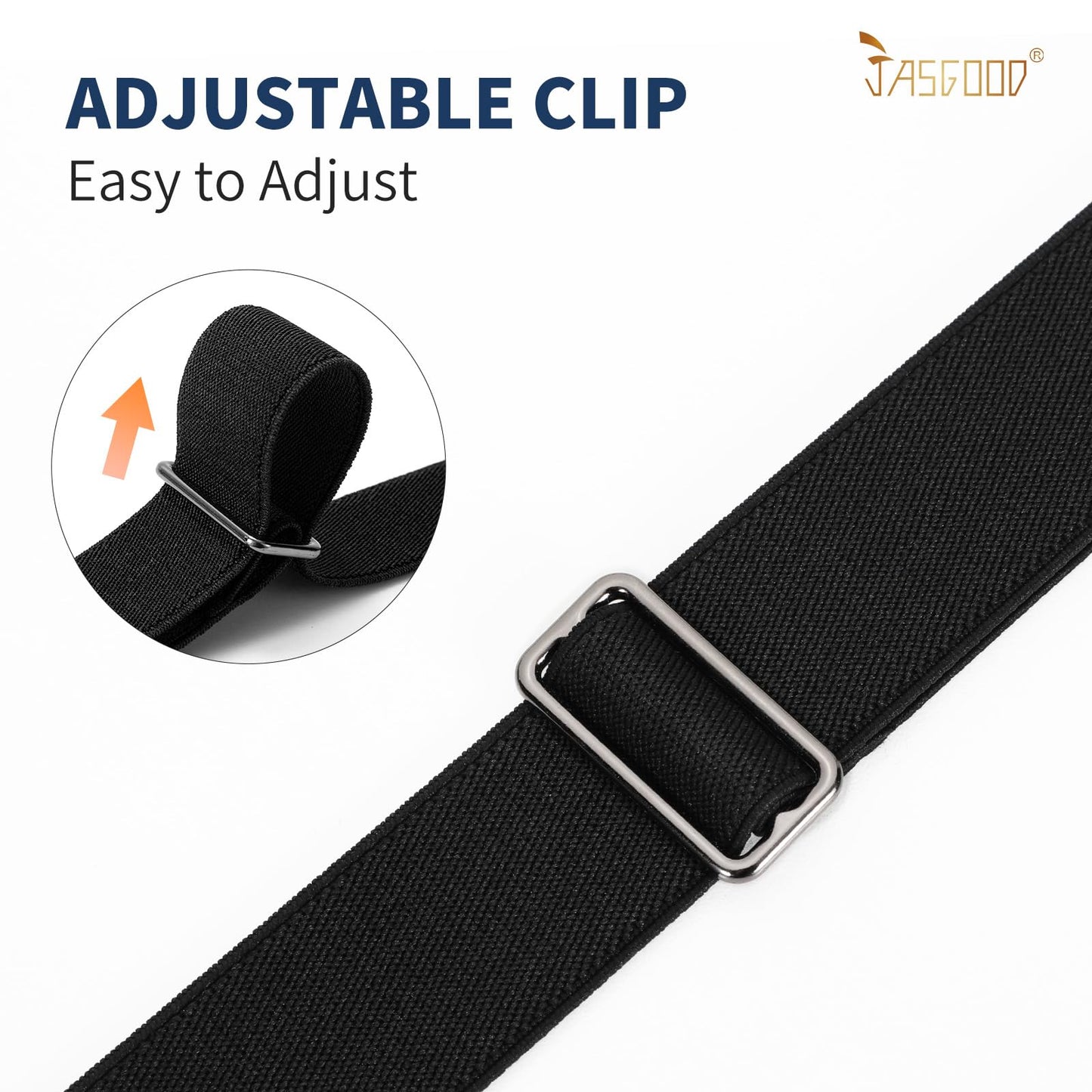 JASGOOD No Show Women Stretch Belt Invisible Elastic Web Strap Belt with Flat Buckle for Jeans Pants Dresses