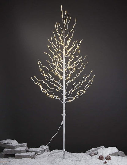 Lightshare Twisted 6FT Warm White Star Light Christmas Tree, White