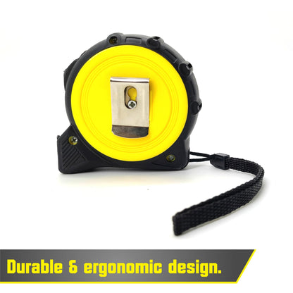 Bullseye 25 Ft Tape Measure with Magnetic Hook - 6 Pack - 1" Double-Sided Blade - Tape Measures with Imperial & Metric Measurements - Retractable Measuring Tapes with Fractions