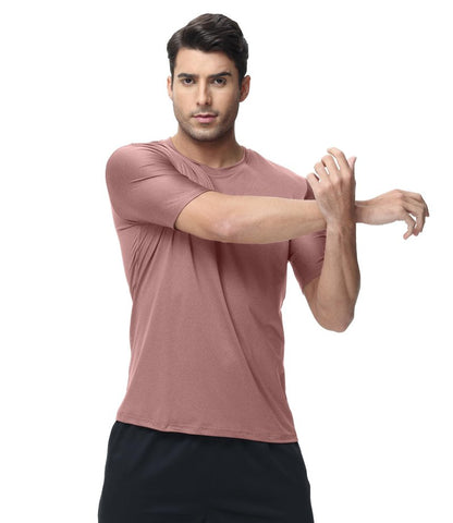 Kinglaman 6 Pack Mens Quick Dry Short Sleeve Shirts Moisture Wicking Sun Protection UV UPF SPF Workout T-Shirt 1 Black 1 Gray 1 Heather Gray 1 Blue 1 Red 1 Green Large