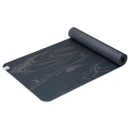 Gaiam Dry-Grip Yoga Mat - 5mm Thick Non-Slip Exercise & Fitness Mat for Standard or Hot Yoga, Pilates and Floor Workouts - Cushioned Support, Non-Slip Coat - 68 x 24 Inches