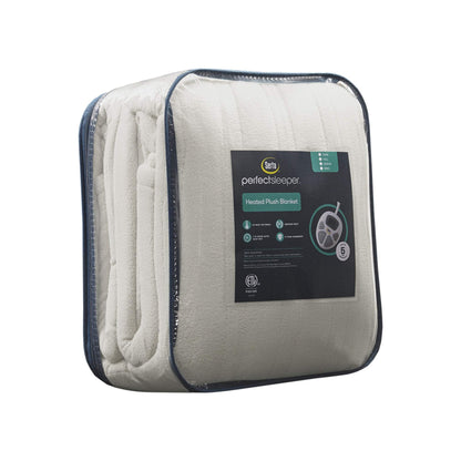 Serta Heated Blanket - Reversible Fleece to Sherpa Electric Blanket, Fast Heating, Auto Shut Off Timer, Multi Heat Setting, ETL Certified, Machine Washable, Grey Full 84"x 77"