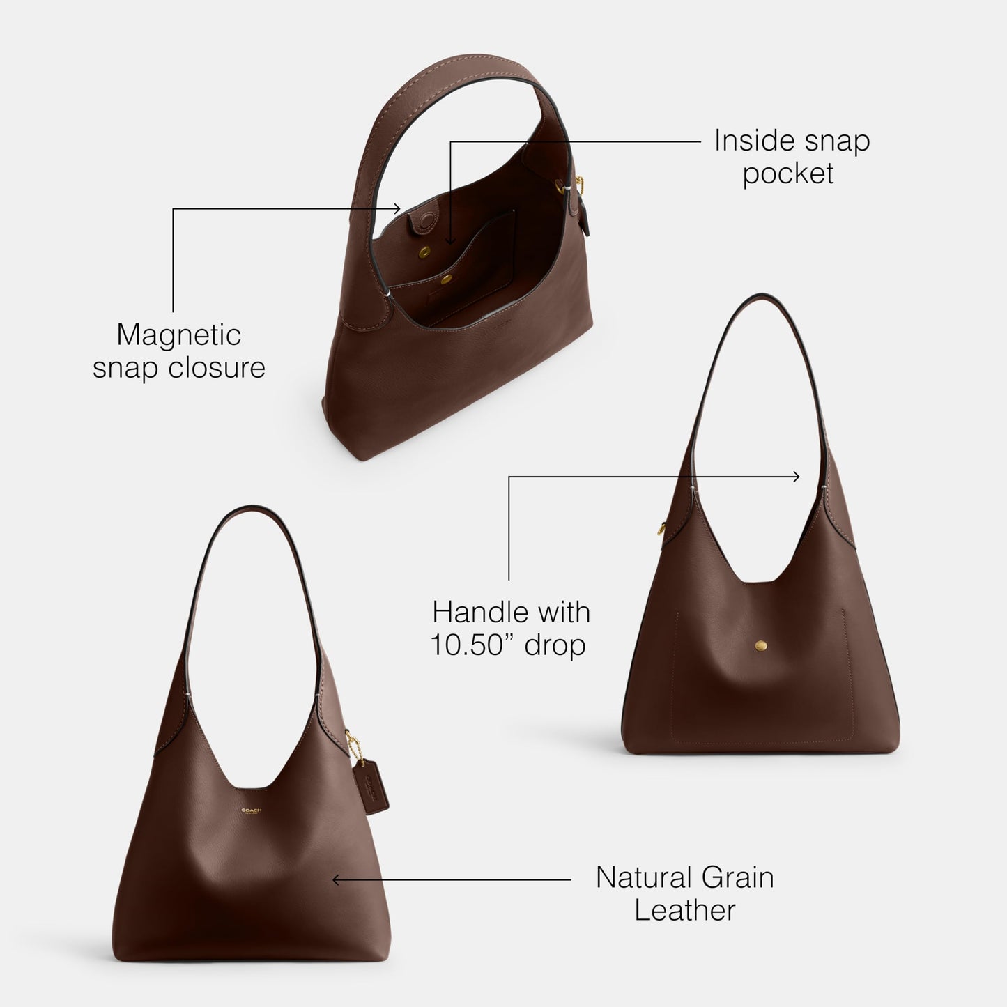 COACH Brooklyn Shoulder Bag 28, Maple