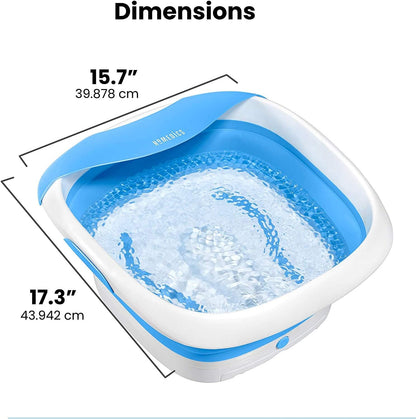 Homedics Compact Pro Spa Collapsible Footbath with Heat | Vibration Massage, ACU-Node Surface, Heat Maintenance | Improves Circulation, Soothe Tired Muscles, Collapsible Tub for Easy Storage