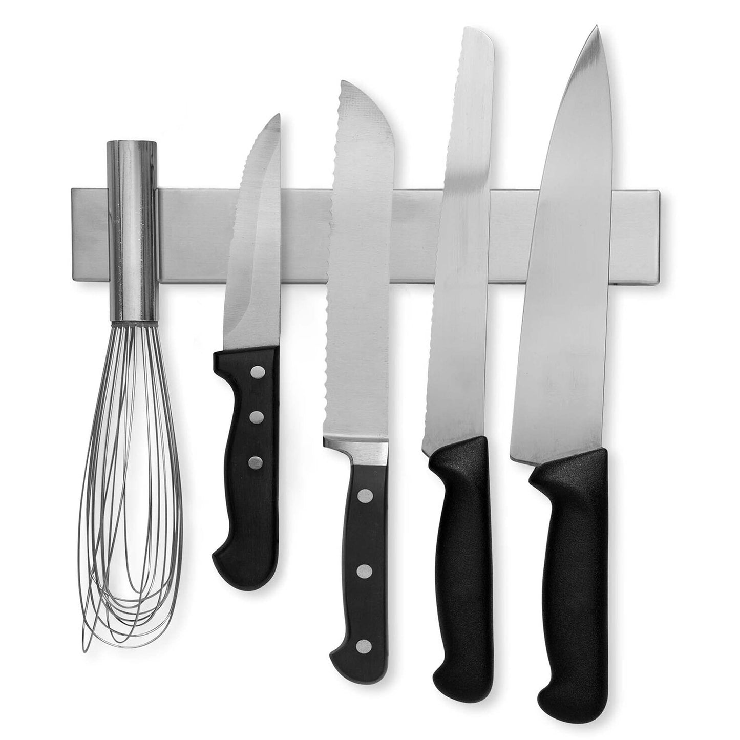 Modern Innovations 12 Inch Stainless Steel Magnetic Knife Bar with Multipurpose Use as Knife Holder, Knife Rack, Knife Strip, Kitchen Utensil Holder, Tool Holder, Art Supply Organizer, Home Organizer