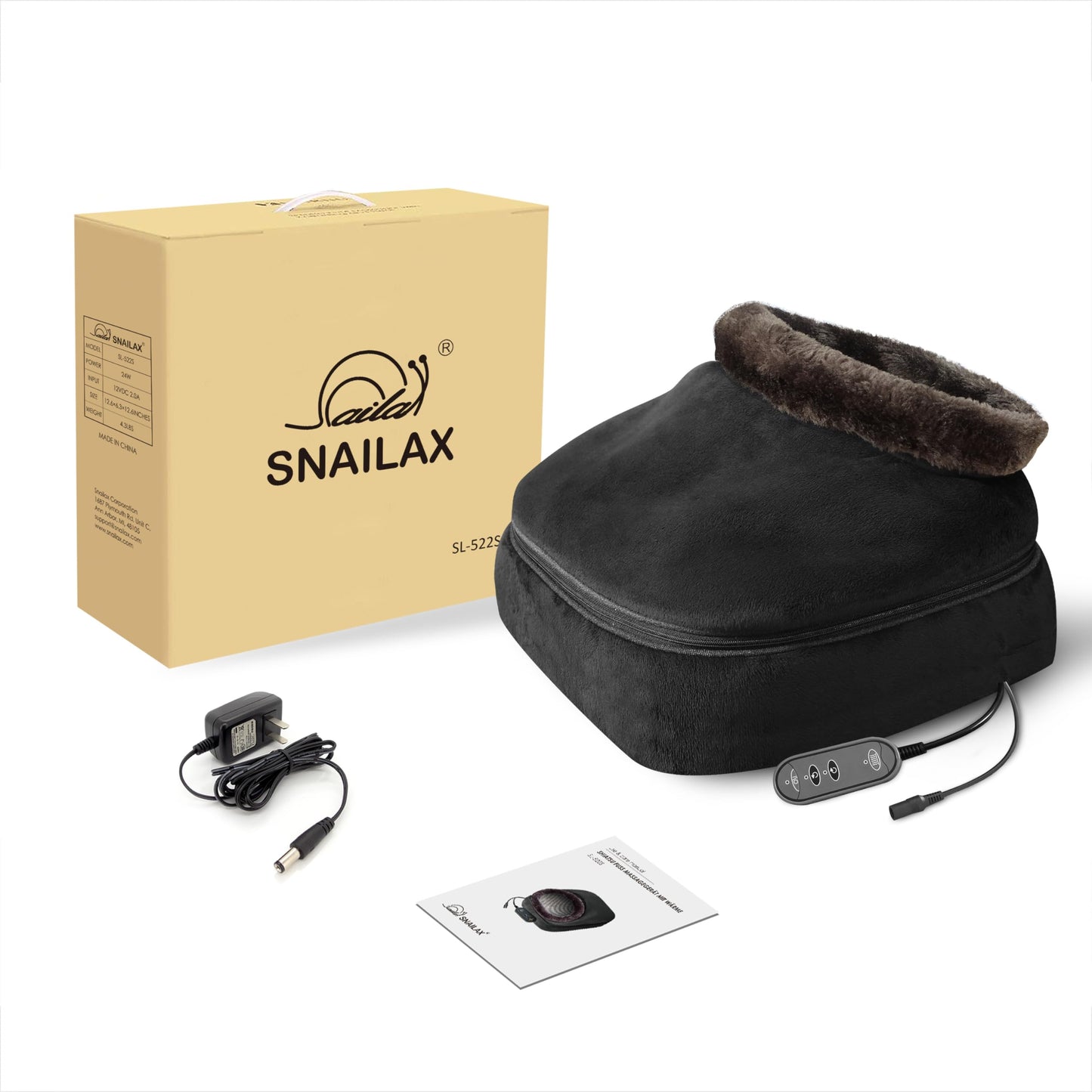 Snailax 2-in-1 Shiatsu Foot and Back Massager with Heat - Kneading Foot Warmer, Electric Feet Massage, Massagers for Back,Leg,Gifts for Women,Men
