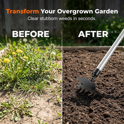 Weed Puller Tool with Long Handle, 39 Inch Manual Weeder Remover Tool, Hand Weed Rake and Garden Hoe, Weed Remover Tool, Heavy Duty Uprooting Weeding Pull for Yard, Lawn, Patio and Garden (39 inch)