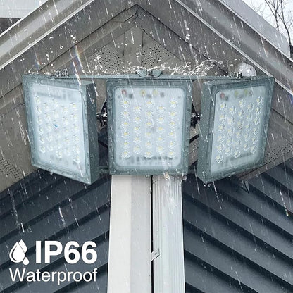 STASUN LED Flood Light Outdoor, 150W 13500lm Outdoor Lighting with 330° Lighting Angle, 5000K, 3 Adjustable Heads, IP66 Waterproof LED Exterior Security Area Lights for Yard, Stadium, Parking Lot