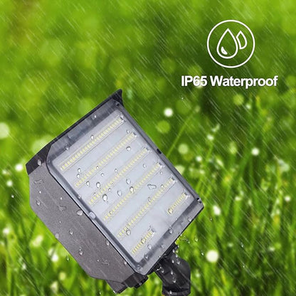 100W LED Flood Light with Knuckle, Outdoor Flood Light Dusk to Dawn Photocell 5000K 14000lm AC100-277V Equivalent 1000W, ETL Waterproof Wall Mount LED Security Lighting for Yard Entrance