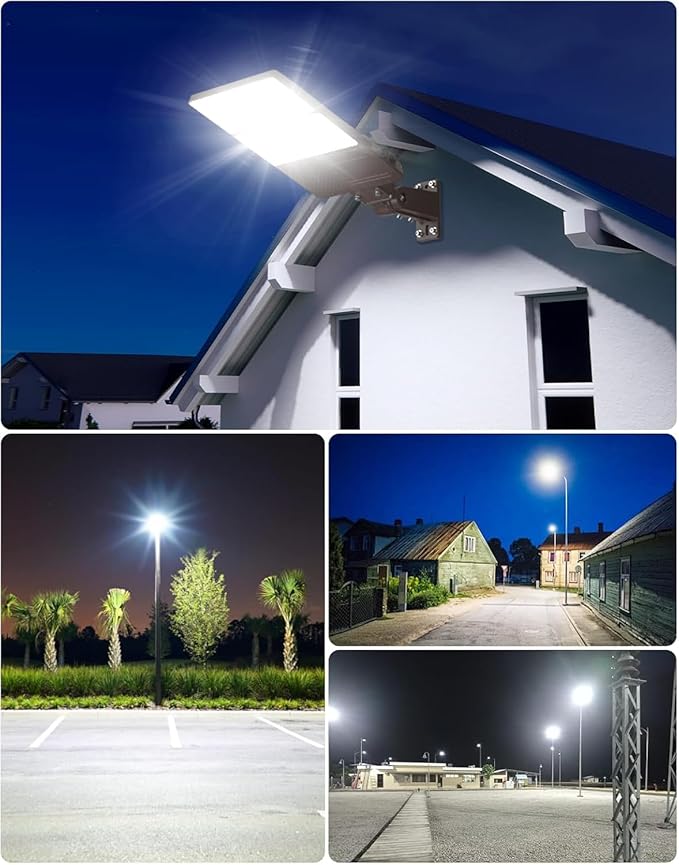 4PCS LED Parking Lot Lights 320W 250W 200W, LED Shoebox Light 5700K 5000K 4500K Arm&Slip Fitter Mount, DLC Listed Outdoor Pole Light with Photocell, IP65 Commercial Street Area Flood Lighting 100-277V