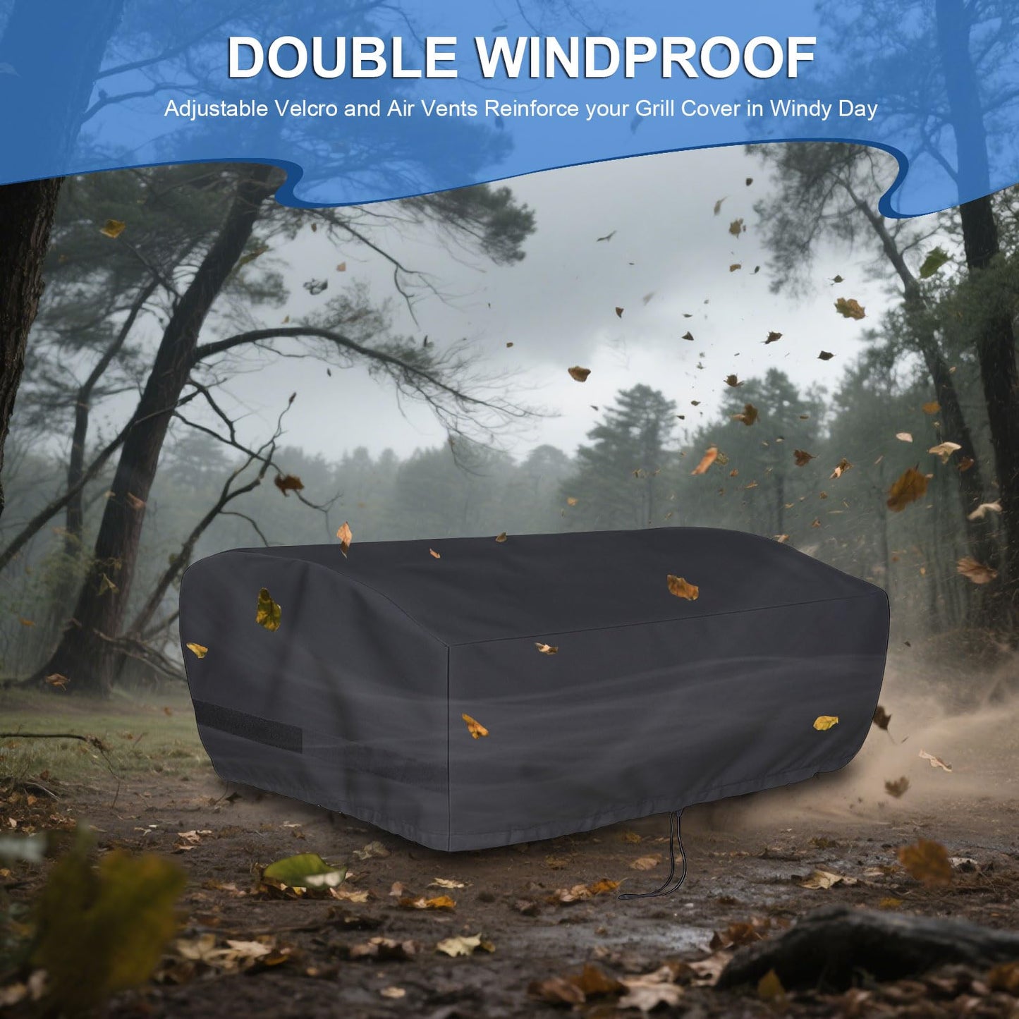 BEOTBRMI Tabletop Grill Cover for Blackstone 22 Inch Griddle with Hood, Waterproof Oxford BBQ Grill Cover with Drawstrings, Tear Resistant, UV & Fade Resistant