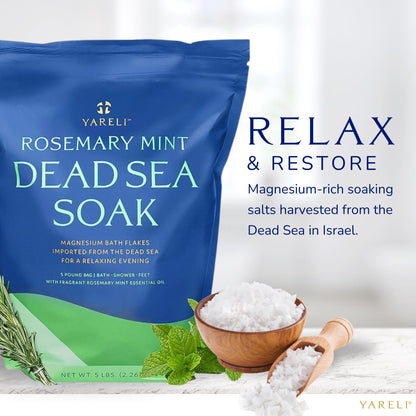 Yareli Magnesium Flakes, 15lb, Dead Sea Bath & Foot Soak, Alternative to Epsom Salt with Over 800,000mg of Magnesium Chloride Per Bag