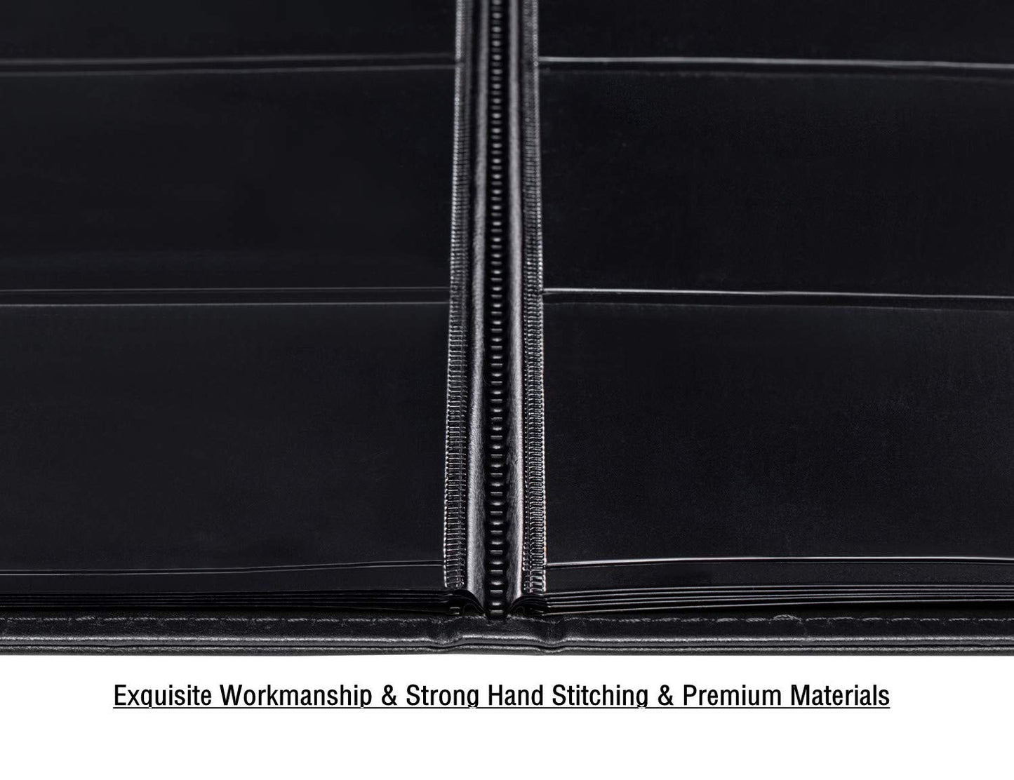 Ettonsun Leather 60-Pocket Dollar Bill Holders for Collectors Paper Money Album Currency Collection Supplies Book Travel Banknote Stamp Storage,Collection Folder for paper souvenirs, Black