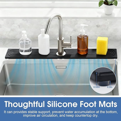 Fast Drying Stone Faucet Mat for Kitchen Sink