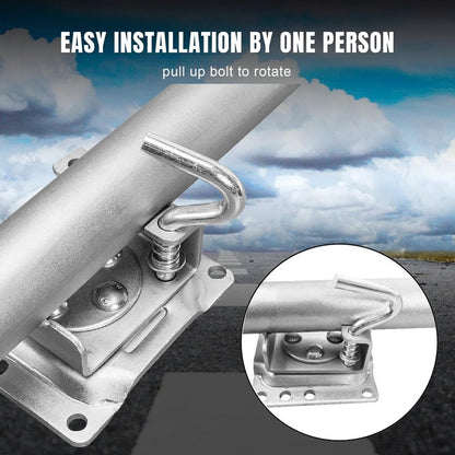 Torin 1000 lbs Trailer Jack with Wheel, Heavy Duty Swivel Boat Trailer Jack Single Whee, 10" Lift, Bolt-on Trailer Tongue Jack for RV Boat ATR39001B, Silver