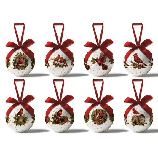Christmas Decor - Cardinal Christmas Tree Decorations Religious Jesus Hanging Ornaments Balls, Cute Decorations Ball 2.36 Inch for Xmas Tree Party Home Holiday，Xmas Gifts Set of 16Pcs