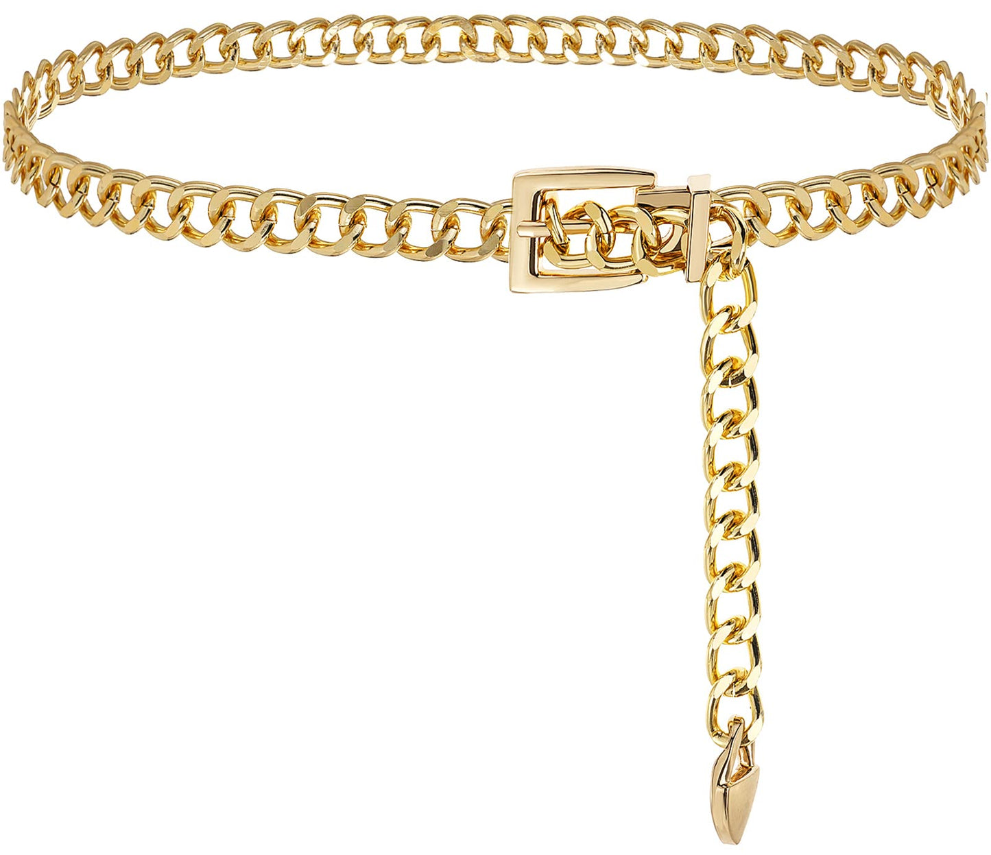 Suyi Chain Belts for Women Girls Metal Waist Belt for Dresses 110CM Gold