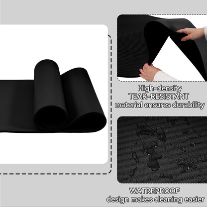 Fitvids All Purpose 1/2-Inch Extra Thick High Density Anti-Tear Exercise Yoga Mat with Carrying Strap, Black