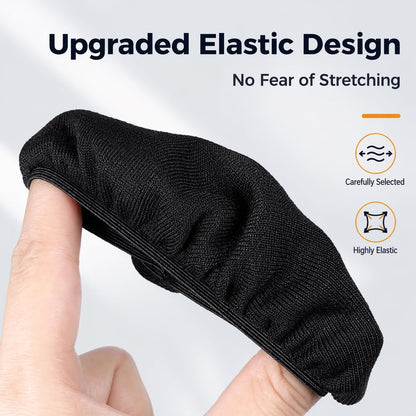 HAOQUOOU 2 Pairs Headphone Earpad Covers，Replacement Earpads Cushions， Headphone Sweat Covers Washable and Stretchable Ear Pads Protectors for Gym Libraries, Studying Gaming (9-11 cm)