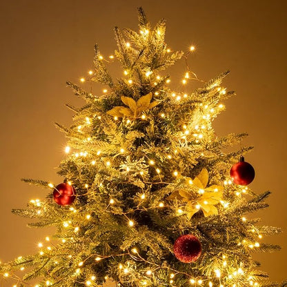 Plug in Firecracker Lights 10FT Warm White Copper Wire Indoor Cluster Fairy Lights with Remote Timer for Bedroom, Living Room, Tree, Garden, Porch, Patio, Backyard, Christmas Tree