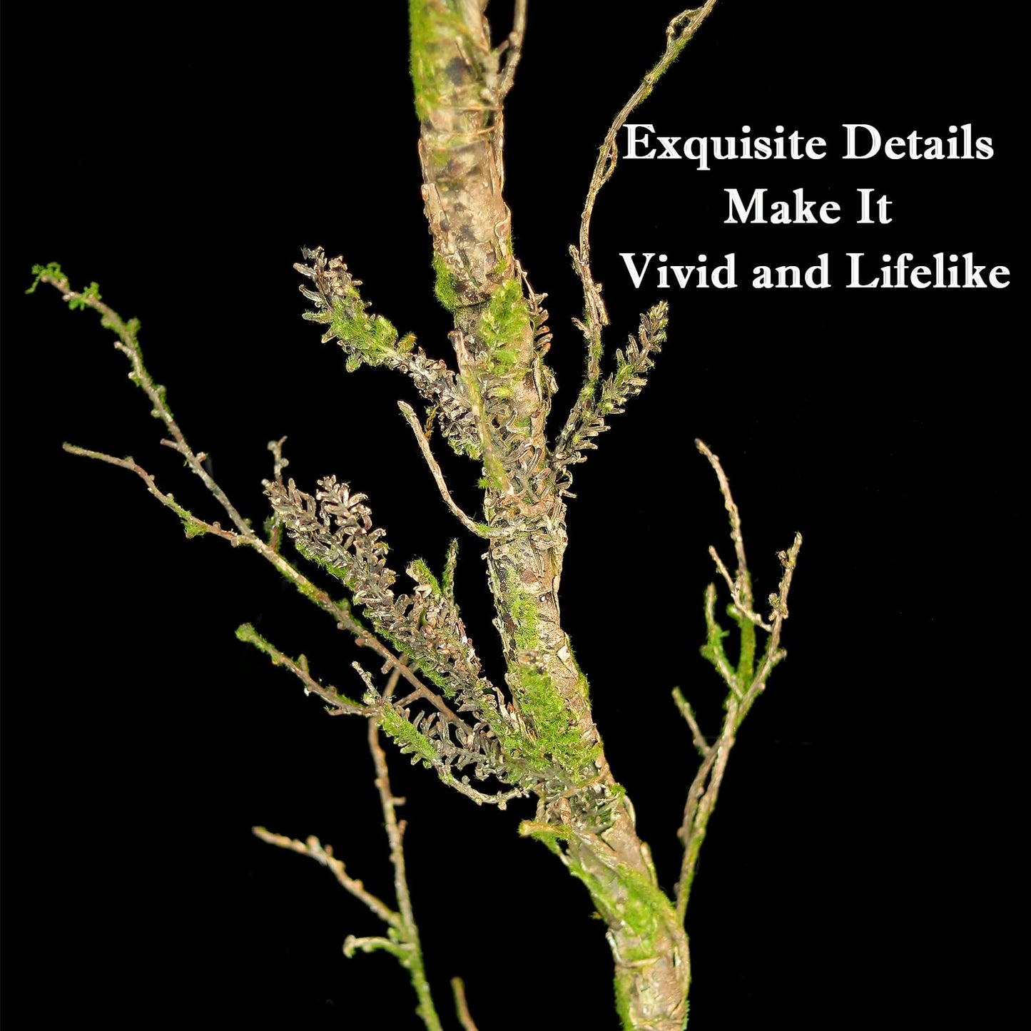 2Pcs 39.4inch Thick Bendable Artificial Tree Trunk Fake Large Wood Branches Twig Moss Grape Vine Garland Twisted Stick For Terrarium Outdoor Hanging Mantel Reptile Climbing Wall Yules Decorations