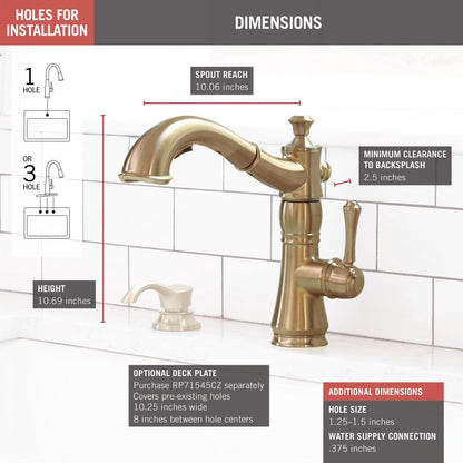 Delta Faucet Cassidy Pull Out Kitchen Faucet, Polished Nickel Kitchen Sink Faucet, Kitchen Faucet with Pull Out Sprayer, Magnetic Docking Spray Head, Polished Nickel 4197-PN-DST