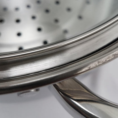 Oster Sangerfield 6 Qt Dutch Oven Casserole with Steamer Basket, Stainless Steel
