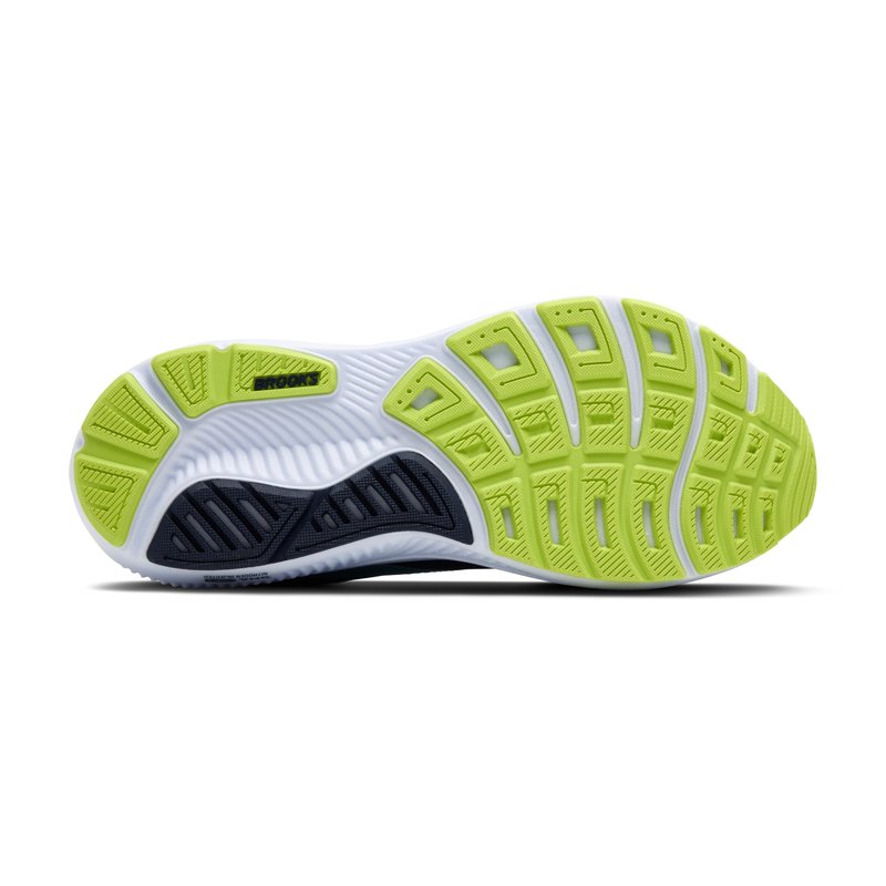 Brooks Men’s Ghost 17 Neutral Running Shoe - Peacoat/Lime/Blue - 8.5 Narrow
