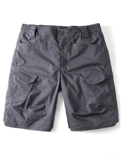 AKHIKING Men's Outdoor Tactical Stretch Cargo Shorts Outdoor Lightweight Ripstop Work Hiking Shorts Grey 38