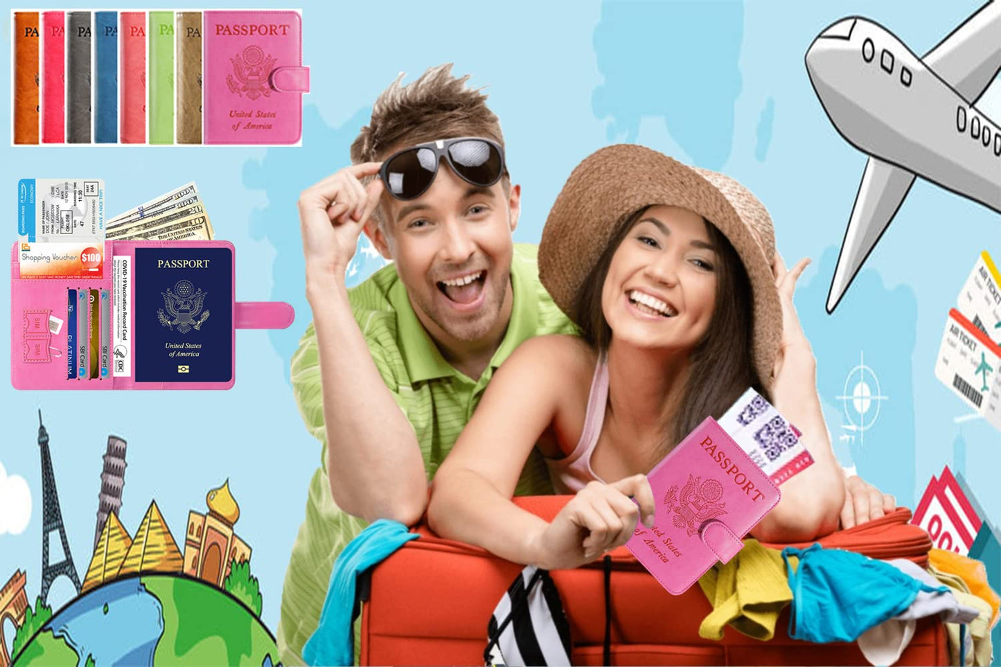 Passport Holder Cover Wallet RFID Blocking Leather Card Case Travel Accessories for Women Men (Z #Chocolate)
