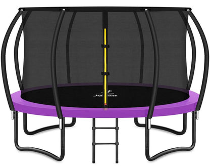JELENS Trampoline 8FT 10FT 12FT 14FT 15FT 16FT, Recreational Trampolines with Enclosure Net, Outdoor Anti-Rust Trampolines for Kids and Adults, ASTM Approved