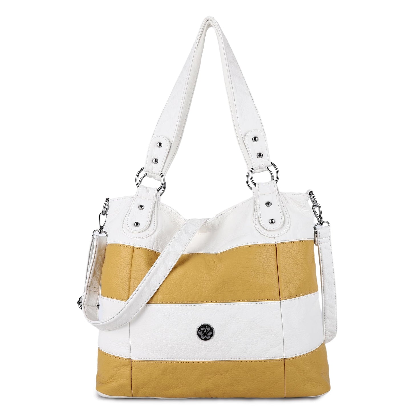 Angel Kiss Hobo Purses for Women Multi-Color Striped Lattice Cross Body Shoulder Purse Bag Tote Handbag