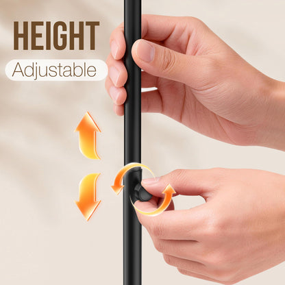 Aetyord Z-Shape Countertop Towel Holder - Height Adjustable for Bathroom/Kitchen/RV | Rustproof Metal & Wood Base Black