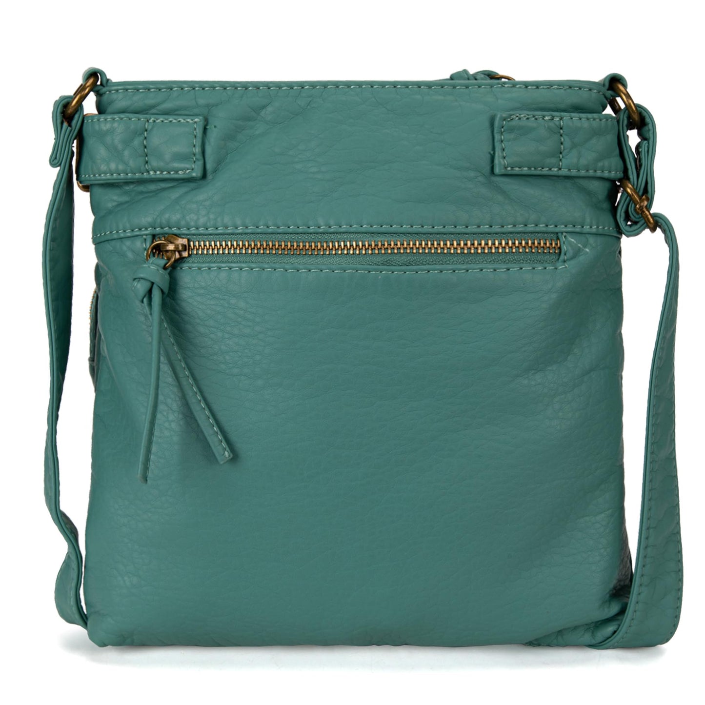 Montana West Crossbody Bag for Women Washed Soft Leather Multi Pocket Purses Vintage Women's Purses and Handbags Turquoise Gift MWC-046TQ