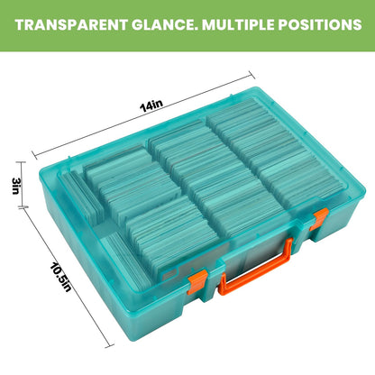ALKOO 2200+ Large Trading Card Storage Box Case Holder for Kids Against Maturity, C.A.H MTG Deck Organizer for Cards Against Humanity/for Magic The Gathering Sports Cards& Expansions