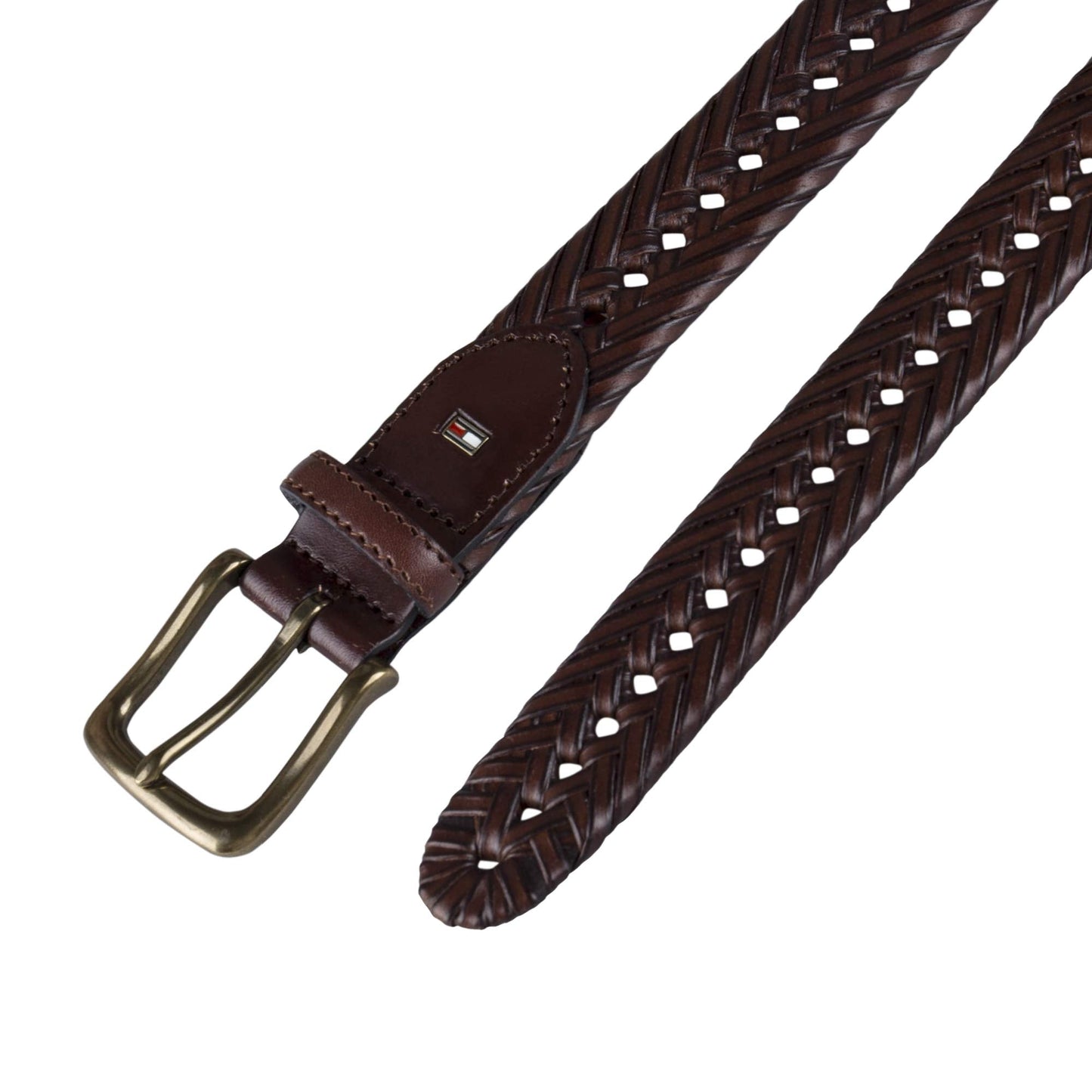 Tommy Hilfiger Men's Braided Belt, Tan, 32