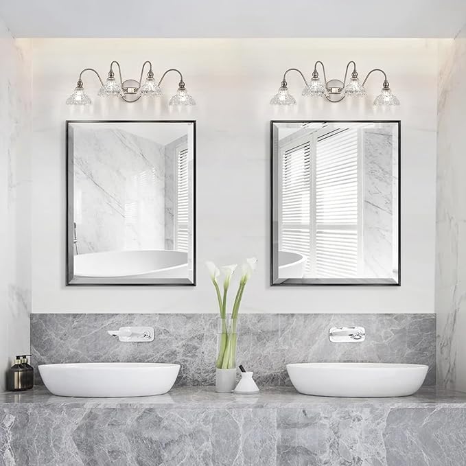 Brushed Nickel Bathroom Vanity Lights Vintage Vanity Lighting Fixtures Pciture Light for Bathroom Bedroom Hallway Living Room