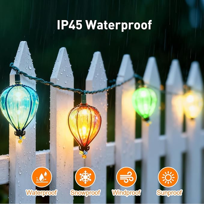 11FT Multicolor String Lights with 10 Bulbs, Colored Backyard Patio Indoor/Outdoor UL Listed String Lights,Hanging for Bistro Tents Market Cafe Gazebo Porch Party Wedding
