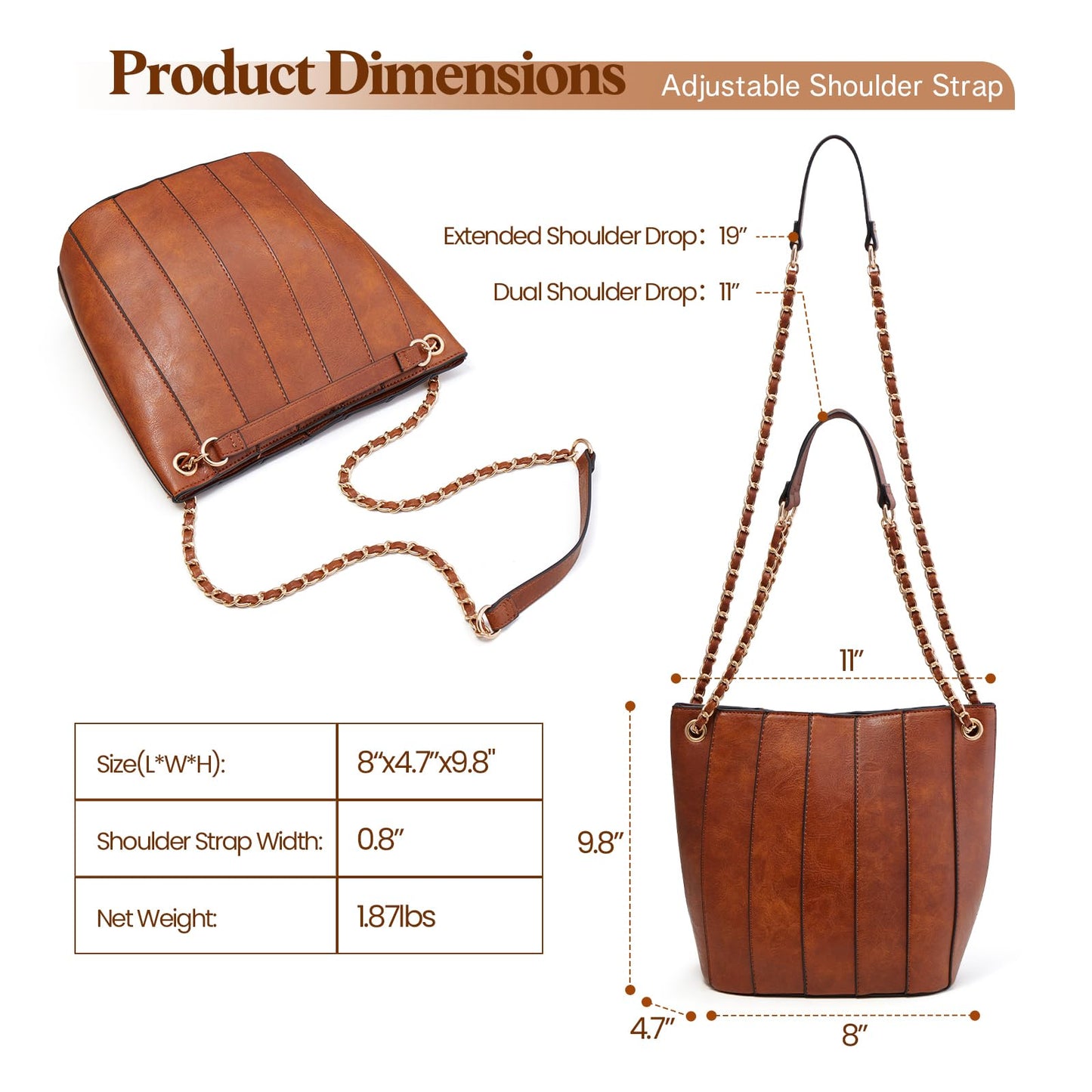 Vegan Leather Purses for Women, Faux Leather Handbags for Women, Bucket Purse, Top Handle Bag