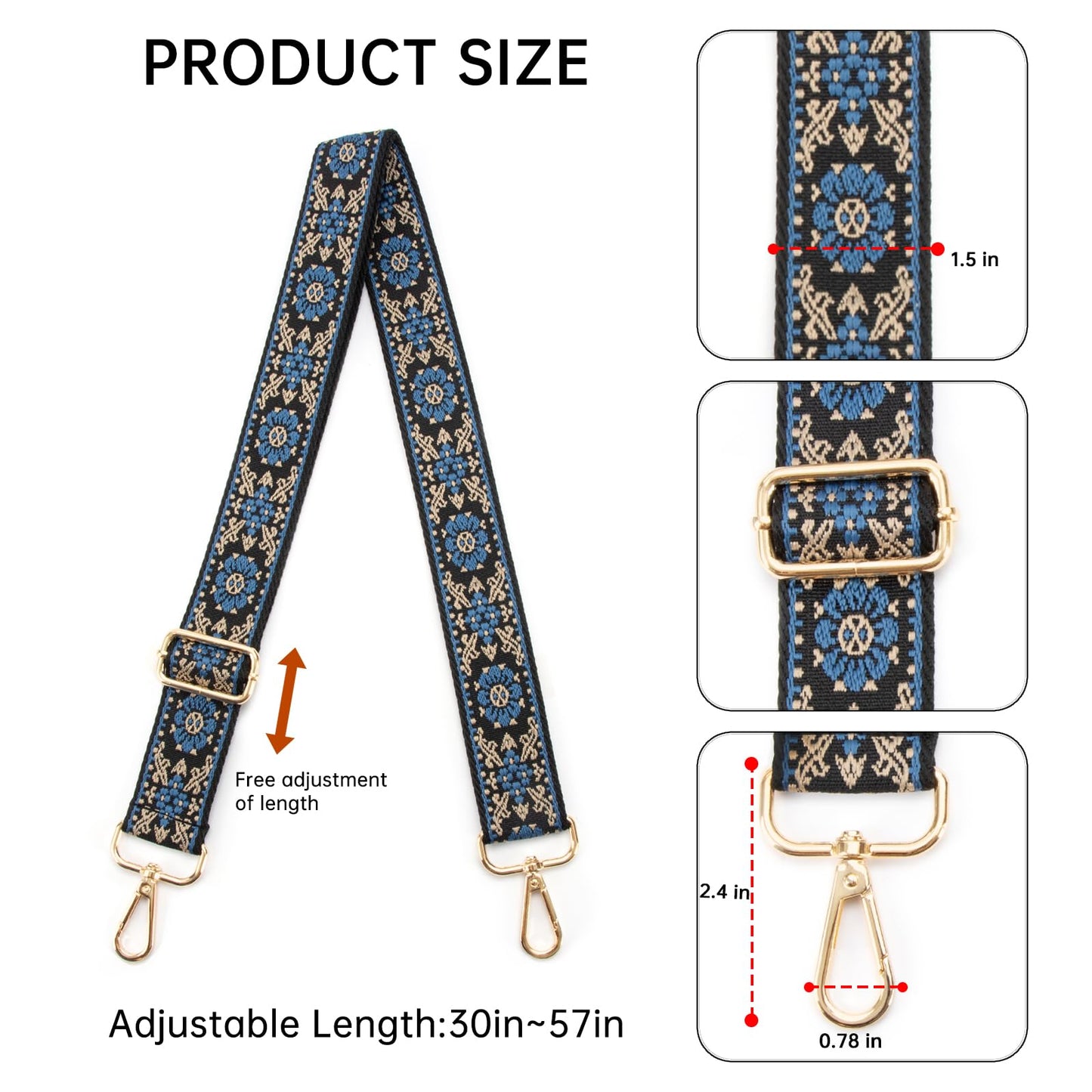 Dksongr Purse Straps Replacement Crossbody Bag Strap Adjustable Long shoulder Straps for Handbags，Women purse strap