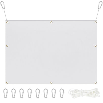 Silipull Archery Backstop Netting Heavy Duty with Rope and Hooks Slingshot Archery Net for Backyard Shooting Accessories(5 ft X 10 ft X 4 Mm, 65 Lbs,White)
