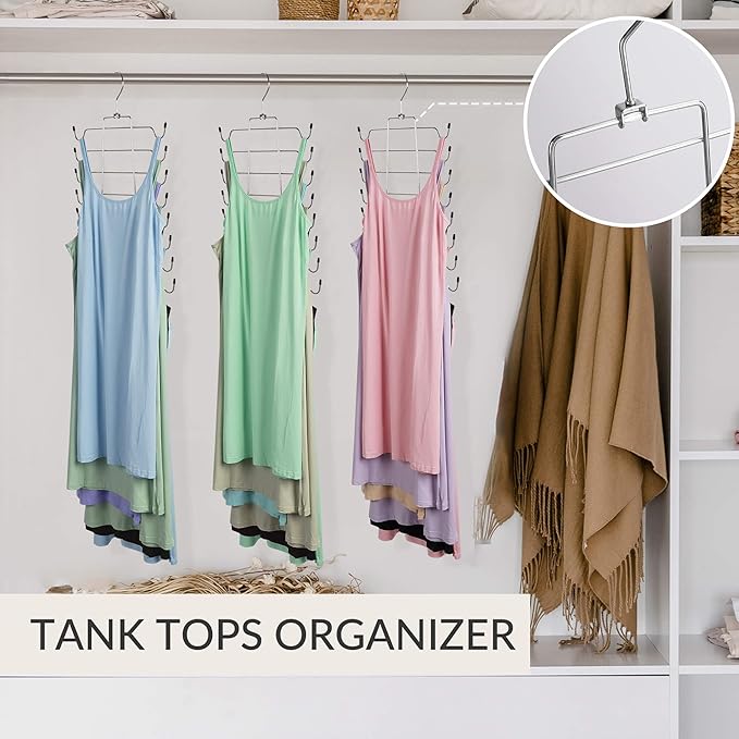ZEDODIER 6 Pack Tank Top Hanger Space Saving, Bra Hangers