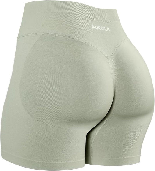 AUROLA Women's Workout Shorts - No Roll Up, Squat Proof, Seamless Compression | 2.5-6.5 Sizes
