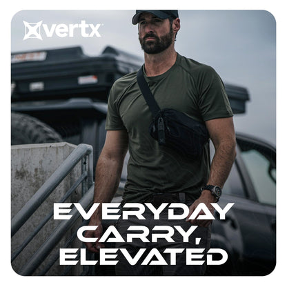 Vertx Everyday Tactical Fanny Pack 2.0-100% Nylon Fanny Pack for Men and Women with CCW-Ready Design and Rapid Access Tab - It's Black - 2L